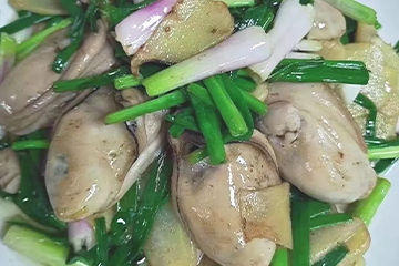 生蚝菜谱｜姜葱炒生蚝